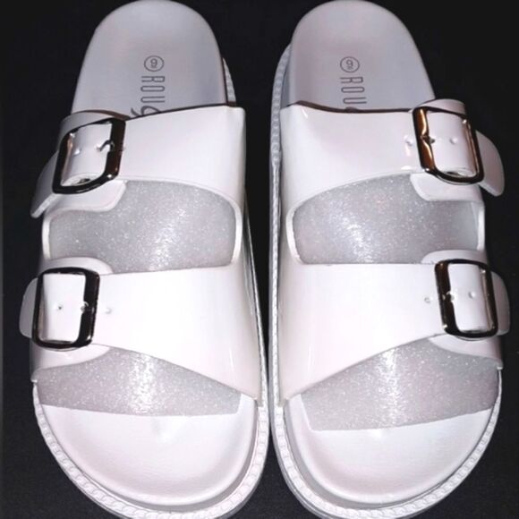 Double Buckle sandals sz 9 - Picture 1 of 5